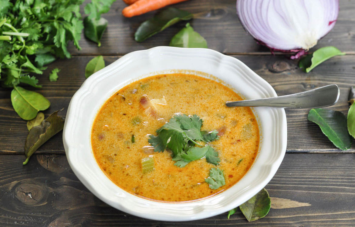 Thai Red Curry Soup with Chicken Recipe