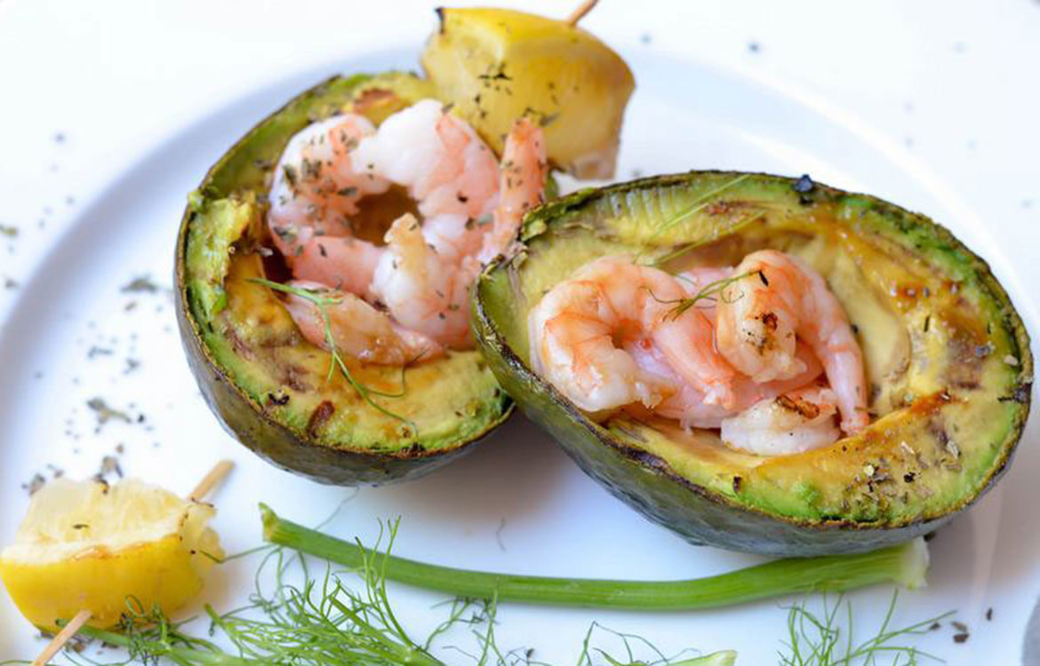 Grilled Avocado With Shrimp Salad Recipe